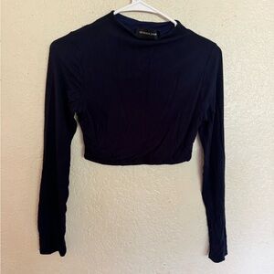 Dark Blue Naked Wardrobe Crop